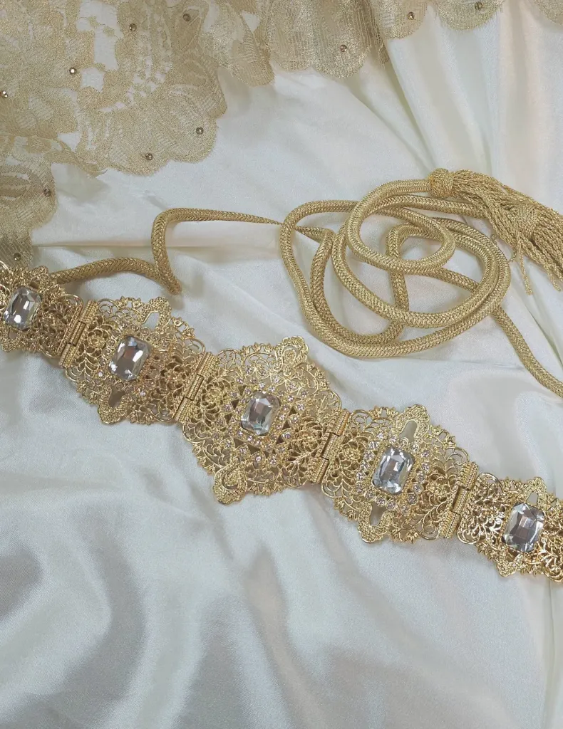 Golden Moroccan Belt 3 (Rectangular)