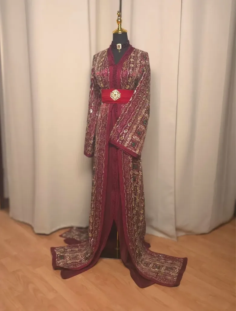 Takchita Saree Burgundy (S)