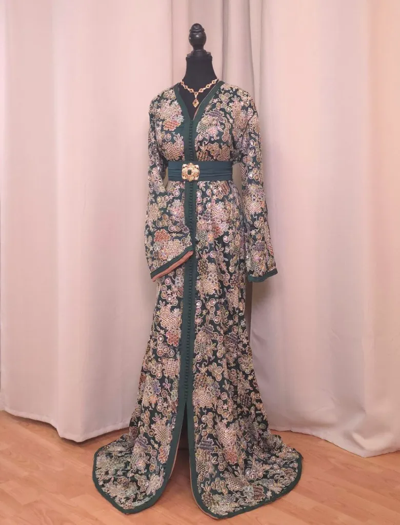Caftan Saree Green